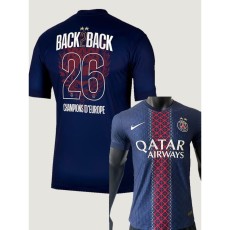 [PLAYER] 2025/26 PSG Home(with two star) Champions of Europe 26 Player Soccer jersey