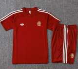 2026 Spain Brown Red Training Shorts Suit