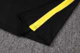 2026 Brazil Black Kids Half Pull Tracksuit