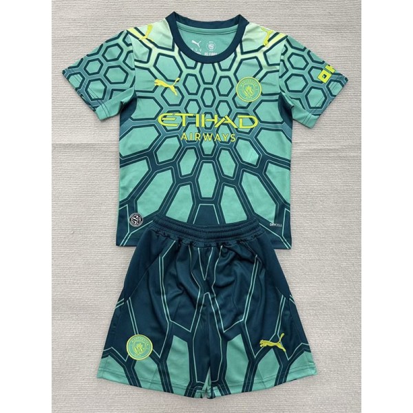 2026/27 Man City GKG Green Fans Kids Soccer jersey