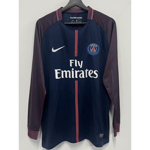 2017/18 PSG Home Retro Long Sleeve Soccer jersey
