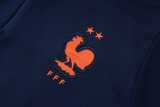 2026 France Royal blue Half Pull Tracksuit