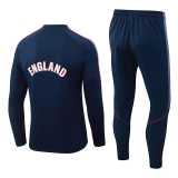 2026 England Royal blue Half Pull Tracksuit