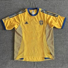 2002 Sweden Home Retro Soccer jersey