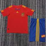 2010 Spain Home Retro Kids Soccer jersey