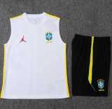 2026 Brazil White Training Shorts Suit