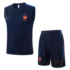 2026 France Royal blue Training Shorts Suit