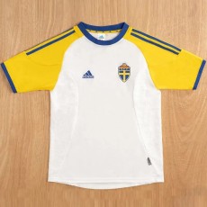 2002 Sweden Away Retro Soccer jersey
