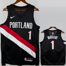 2025/26 TRAIL BLAZERS MORANT #1 Black NBA Jerseys
