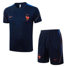 2026 France Royal blue Training Shorts Suit