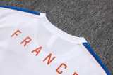 2026 France White Training Shorts Suit
