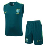 2026/27 Brazil Dark green Training Shorts Suit