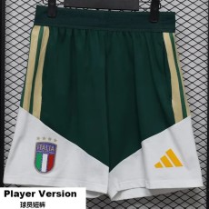[PLAYER] 2026 Italy Special Edition Green White Player Soccer Shorts