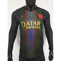 [PLAYER] 2026/27 PSG Black Green Player Long Sleeve Soccer jersey
