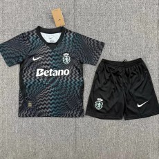 2026/27 Sporting Lisbon GKB Black Fans Kids Soccer jersey