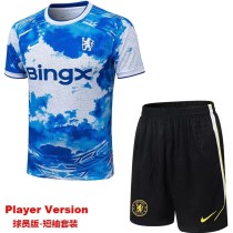 2026/27 CHE Blue White Player Training Shorts Suit