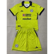 2026/27 Cruz Azul Goalkeeper Green Fans Kids Soccer jersey