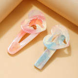 Gradual Starry Sky Hair Clip Cute Hollow out Unicorn