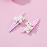 New style unicorn hair tie and hair clip set with glitter