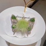Sweet hair clip moving butterfly with hairball