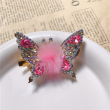 Sweet hair clip moving butterfly with hairball