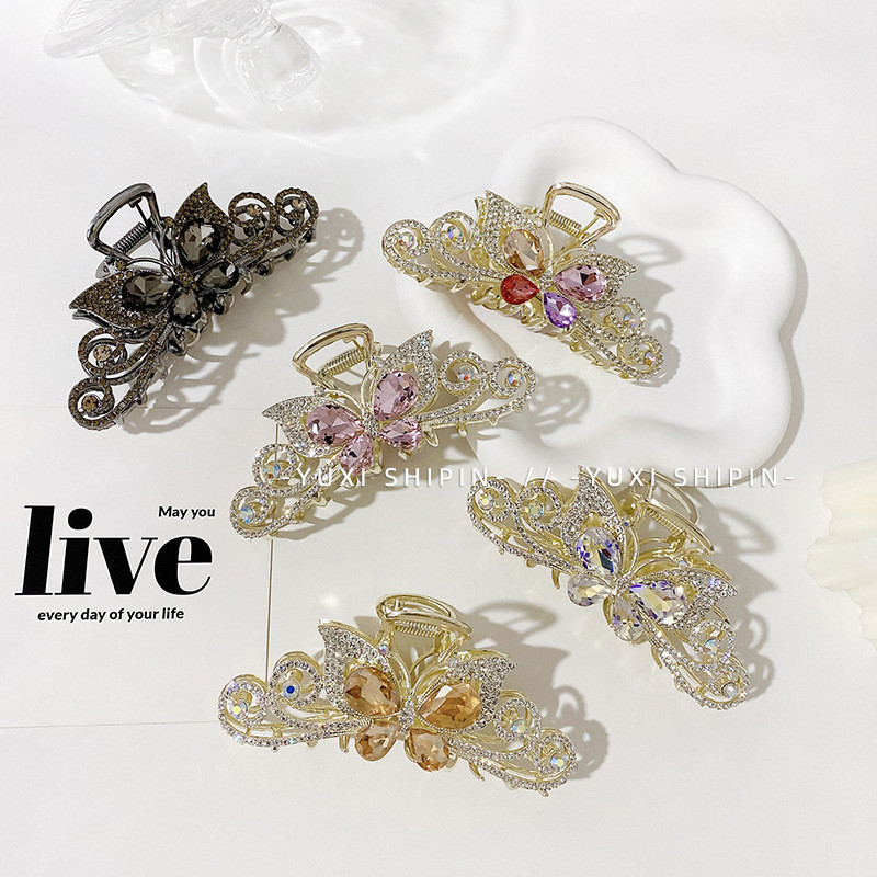 Good quality hair claw with full shining stone