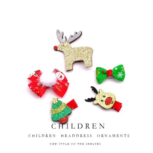Set of 5pcs clip Cute Christmas hair clip