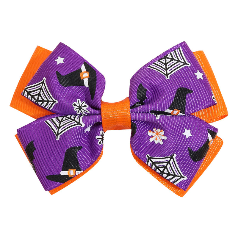 Classic Ribbon 2 Layers Halloween Hair Bow