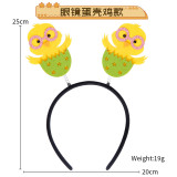 2023 New Easter Headband Cartoon Rabbit Chicken Eggshell
