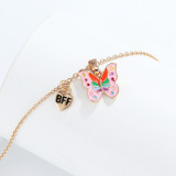 Colorful Butterfly BFF Necklace For Kids