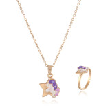 Cartoon Love Unicorn Pendant Necklace