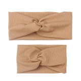 Summer New Parent Child Solid Striped Headband
