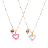 Dreamy Cartoon Hollow Heart Pendant Necklace Set