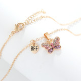 Exquisite New Girls' Butterfly Necklace Set