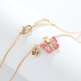 Exquisite 2Pcs Butterfly Necklace Set