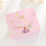 Stylish Candy Girl Cartoon Necklace Ring Set