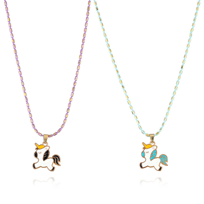Two Pack Elephant Butterfly Flower Necklace