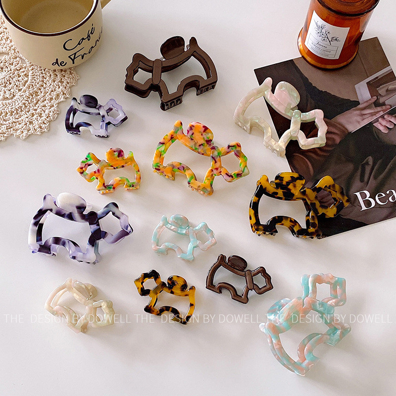 Simple Puppy Hair Clip Cute Hollow Out