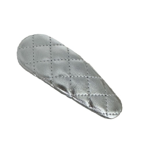 Silver Pu With Rhinestone Clip