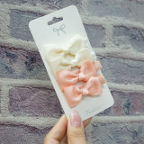 4PCS Solid Color Bow Clip