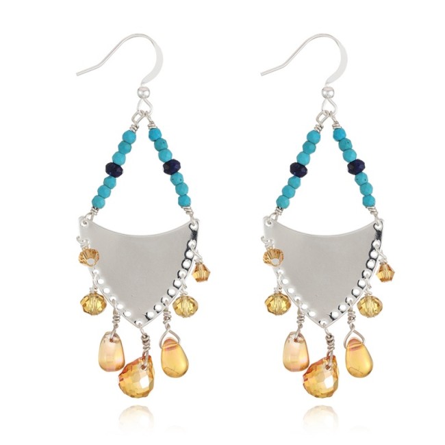 New Vintage Ethnic Style Turquoise Earrings