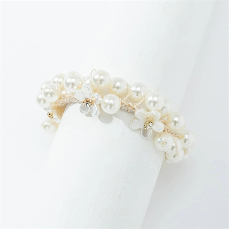High elasticity pearls sweet Scrunchies
