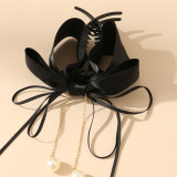 French style Butterfly Ribbon Pearl Claw