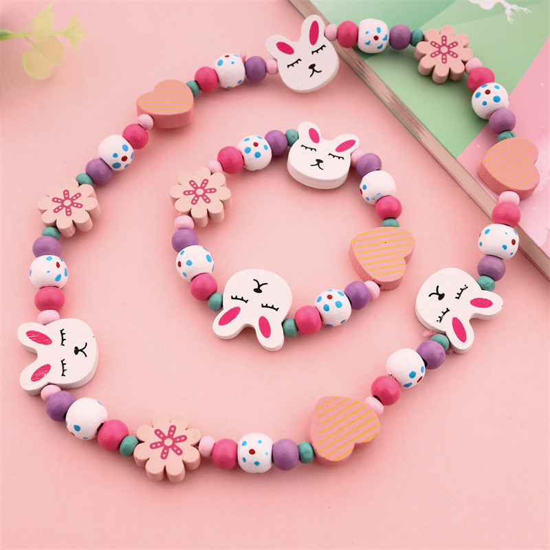 Wood Cat Jewelry Set