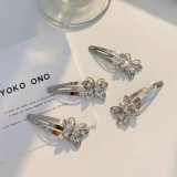 Silver Butterfly Clip With Rhinestone