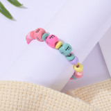 6PCS Colorful Wood Bead Bracelet Set