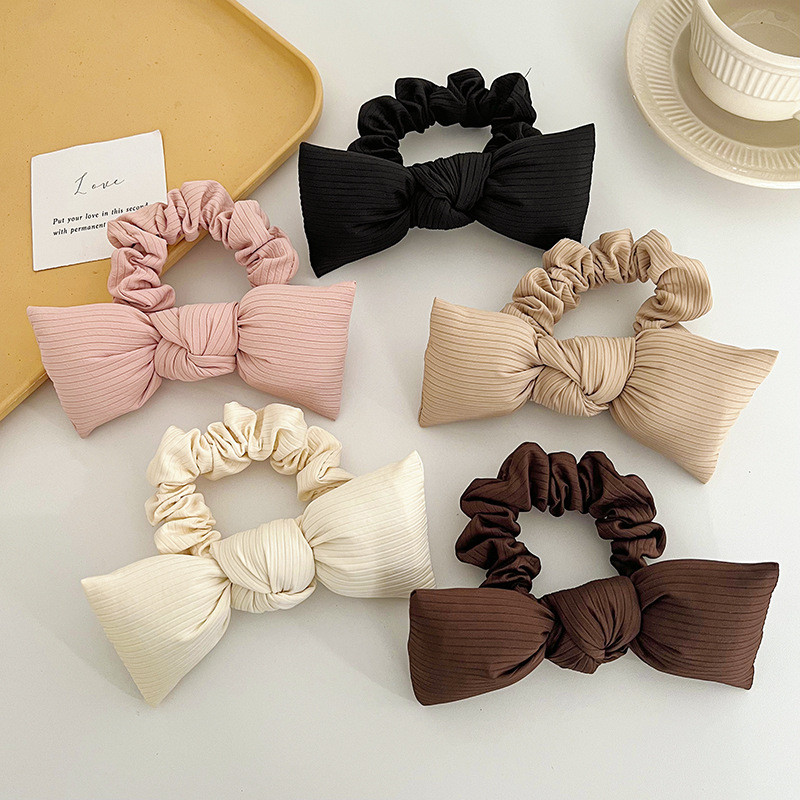 Solid Big Bow Hair Loop