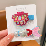 Set Of 2Pcs Mermaid And Shell Clip