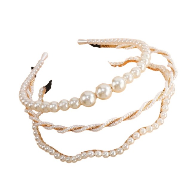 3 PCS Set Fashion Pearl Hair Band