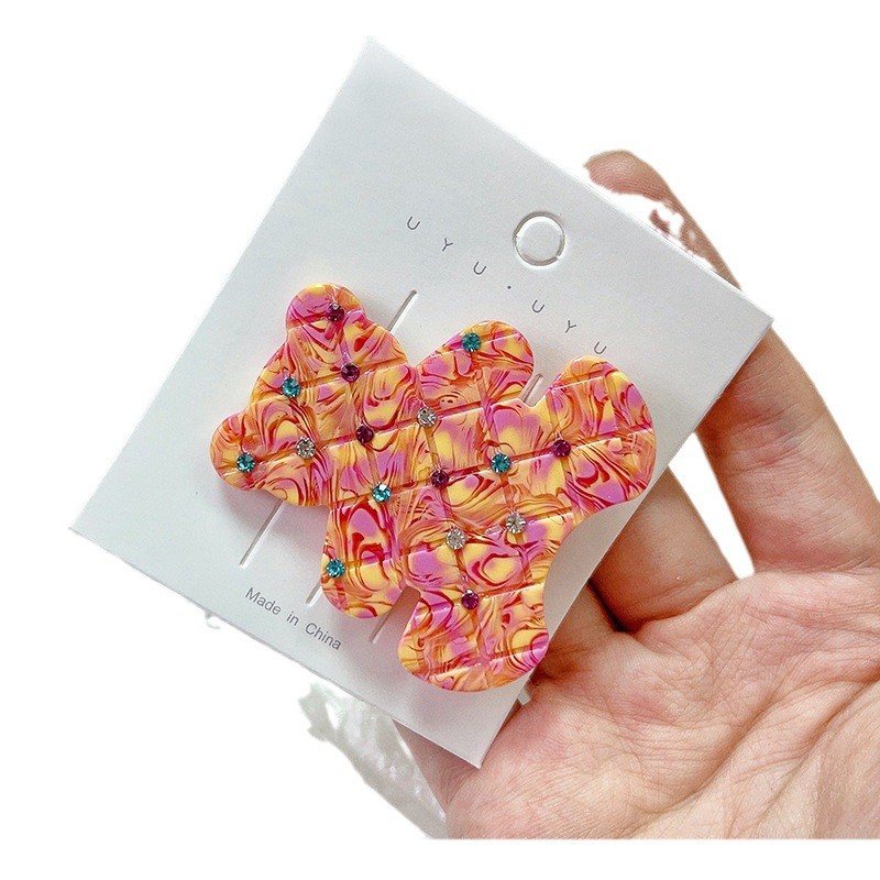 Acrylic Cute Clip With Stone